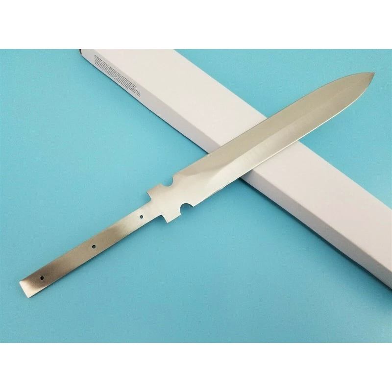 Lot De 3 Grandes Lames A Customiser Couteau De Chasse Dague Lame Acier Inox BL141 3 Lot De 3 Grandes Lames A Customiser Couteau De Chasse Dague Lame Acier Inox BL141 – Image 3