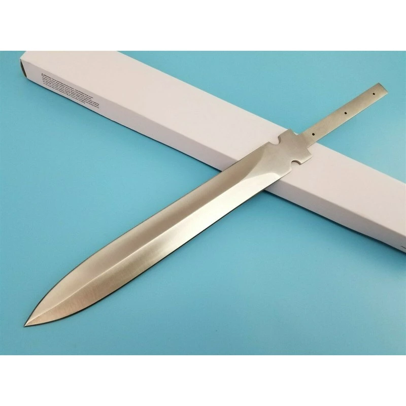 Lot De 3 Grandes Lames A Customiser Couteau De Chasse Dague Lame Acier Inox BL141 4 Lot De 3 Grandes Lames A Customiser Couteau De Chasse Dague Lame Acier Inox BL141 – Image 4