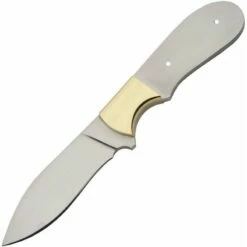 Lot De 3 Lames à Customiser Skinner Drop Point Lame Acier Inox Garde Laiton BL7731