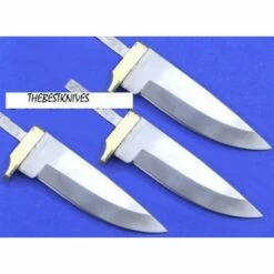 Lot De 3 Lames à Customiser Skinner Lame Acier Inox Garde Laiton BL7829