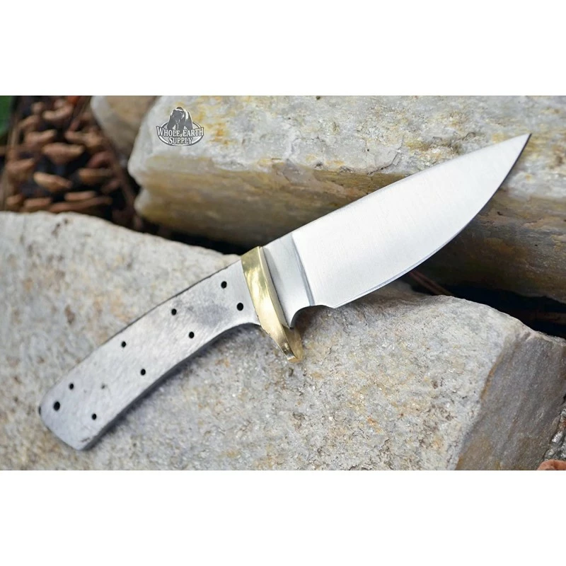 Lot De 4 Lames à Customiser Drop Point Skinner Lame Acier Inox Garde Laiton BL013 3 Lot De 4 Lames à Customiser Drop Point Skinner Lame Acier Inox Garde Laiton BL013 – Image 3