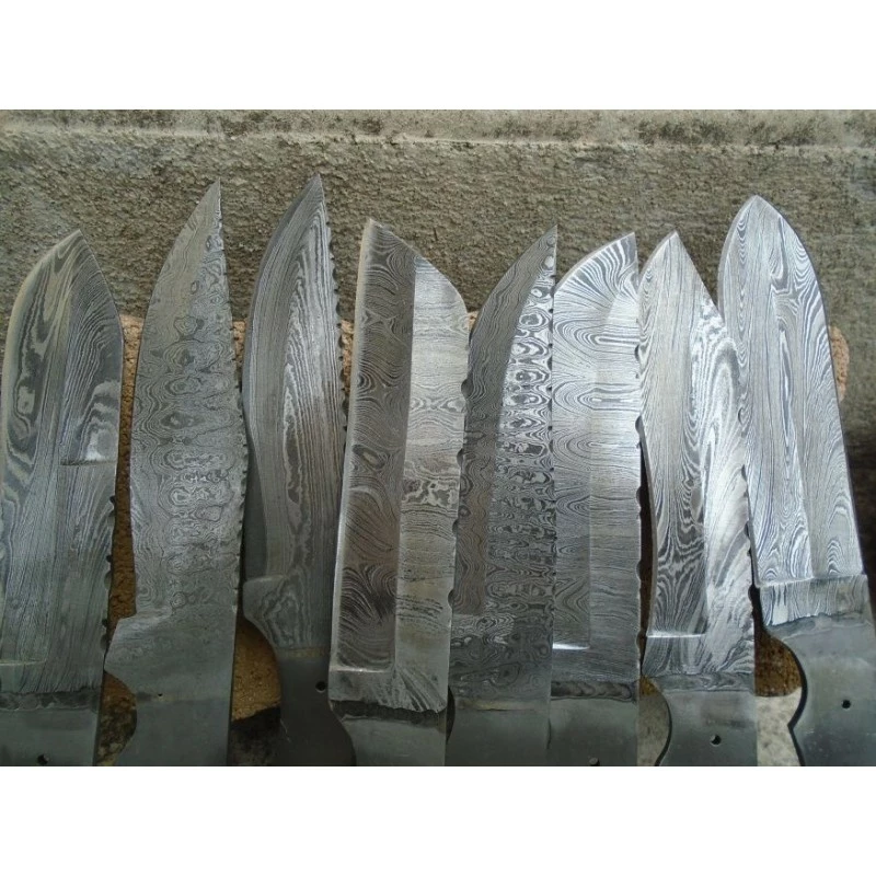 Lot De 8 Lames Damas 256 Couches à Customiser Lames Seules A Monter Les Manches Fabric Artisanale 2 Lot De 8 Lames Damas 256 Couches à Customiser Lames Seules A Monter Les Manches Fabric Artisanale – Image 2