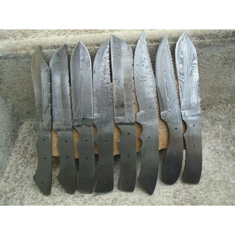 Lot De 8 Lames Damas 256 Couches à Customiser Lames Seules A Monter Les Manches Fabric Artisanale 3 Lot De 8 Lames Damas 256 Couches à Customiser Lames Seules A Monter Les Manches Fabric Artisanale – Image 3