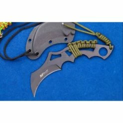 Lot De Couteaux 2 Karambit Mtech Modified Karambit Acier 440 Manche Paracorde Etui Kydex MT2020T