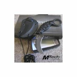 LOT DE COUTEAUX - 3 Couteau De Cou Karambit Mtech Lame Acier 440 Manche G-10 Etui Kydex MT2033