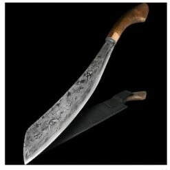 Machette My Parang Duku Chandong Carbone 5160 Manche Bois Etui Nylon Made In Malaysia MYPCDG10