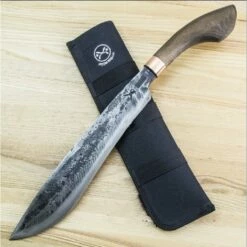 Machette My Parang Golok 135 Machete Carbone 5160 Manche Bois Etui Nylon Made In Malaysia MYPGLK135