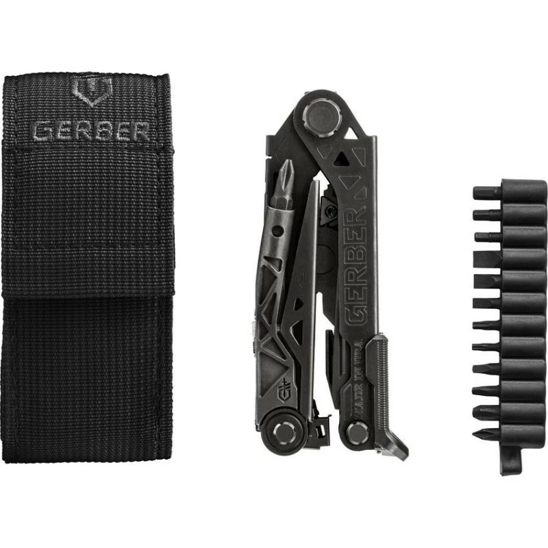 Pince Outil Multifonctions Gerber Center Drive Rescue Black Multi-Tool + Bit Set Etui Nylon USA G1893 4 Pince Outil Multifonctions Gerber Center Drive Rescue Black Multi-Tool + Bit Set Etui Nylon USA G1893 – Image 4