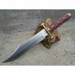 Poignard Couteau American Hunter Lame Acier Carbone Manche Bois Façon Médiéval Etui Cuir AH024 -France Des Couteaux Soldes 2024 poignard couteau american hunter lame acier carbone manche bois facon medieval etui cuir ah024 livraison gratuite 6