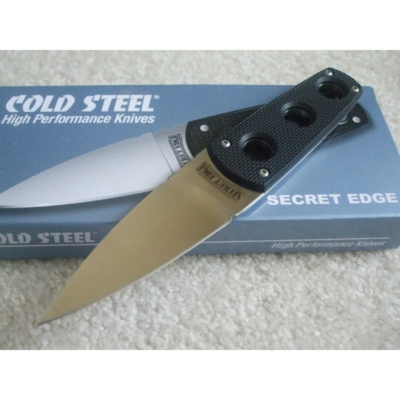 CS11SDT Couteau Cold Steel Secret Edge AUS-8A Manche Faux G-10 Etui Secure-Ex 1 CS11SDT Couteau Cold Steel Secret Edge AUS-8A Manche Faux G-10 Etui Secure-Ex