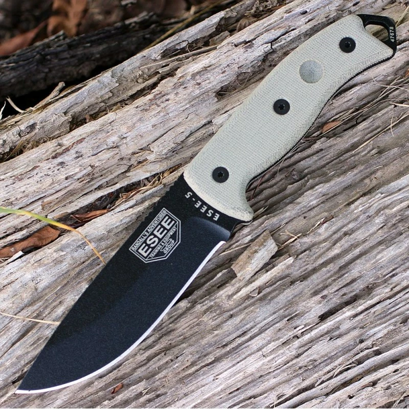 RC5PBK Couteau Esee Model 5 Survival Escape Evasion Carbone 1095 Plain Manche Micarta Etui Kydex Made USA 6 RC5PBK Couteau Esee Model 5 Survival Escape Evasion Carbone 1095 Plain Manche Micarta Etui Kydex Made USA – Image 6