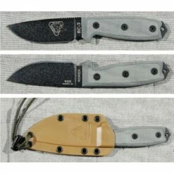 RC3P Couteau ESEE Model 3 Lame Acier Carbone 1095 Etui Coyote + Clip Made In USA