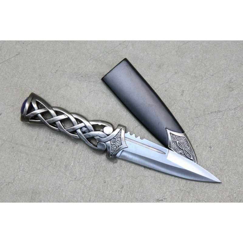 Reproduction Dague Highlander Dirk Scottish Dirk Lame Acier Inox Faux Rubis CN210964 1 Reproduction Dague Highlander Dirk Scottish Dirk Lame Acier Inox Faux Rubis CN210964