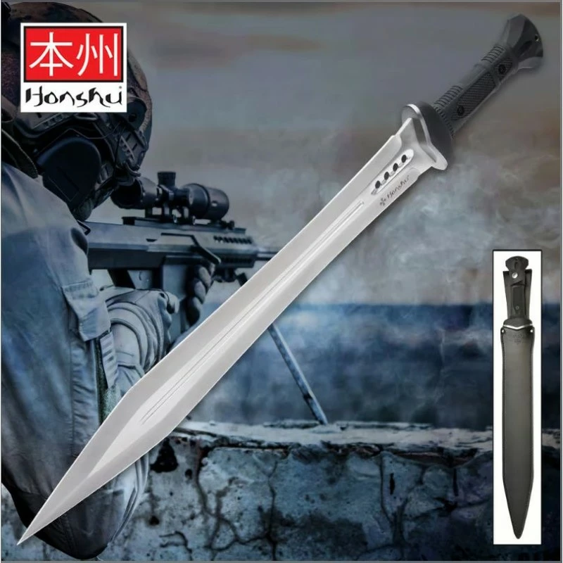 Sabre Glaive United Cutlery Honshu Gladiator Sword Lame Acier 7Cr13 Manche TPR Etui Cuir UC3431 9 Sabre Glaive United Cutlery Honshu Gladiator Sword Lame Acier 7Cr13 Manche TPR Etui Cuir UC3431 – Image 9