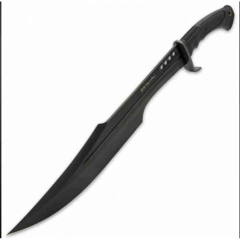 Sabre Honshu Spartan Sword Black United Cutlery Lame Acier 7Cr13 Manche TPR Etui Cuir UC3345B 1 Sabre Honshu Spartan Sword Black United Cutlery Lame Acier 7Cr13 Manche TPR Etui Cuir UC3345B