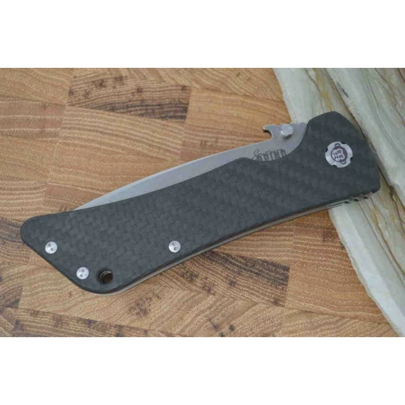 SG20007 Southern Grind Bad Monkey Emerson 14C28N Satin Blade CFiber Handle USA 3 SG20007 Southern Grind Bad Monkey Emerson 14C28N Satin Blade CFiber Handle USA – Image 3