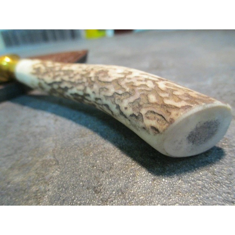 Skinner Couteau De Chasse Hunter Acier Carbone Manche Bois De Cerf Etui Cuir SS7018 5 Skinner Couteau De Chasse Hunter Acier Carbone Manche Bois De Cerf Etui Cuir SS7018 – Image 5