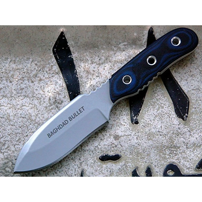 TP03 Couteau TOPS Knives Baghdad Bullet Acier Carbone 1095 Manche G-10 Etui Kydex Made In USA 1 TP03 Couteau TOPS Knives Baghdad Bullet Acier Carbone 1095 Manche G-10 Etui Kydex Made In USA